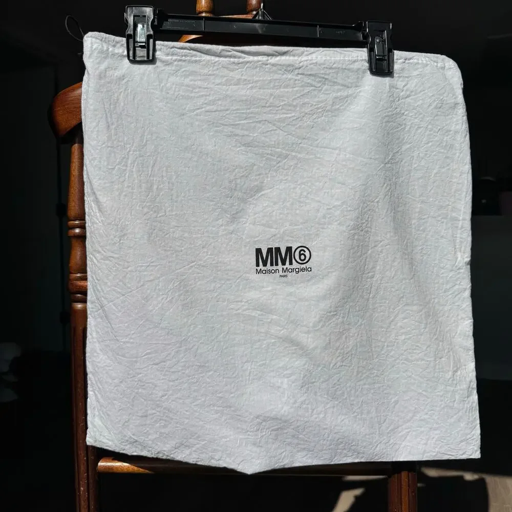 MM6 Maison Margiela Paris White Cotton Drawstring Dust Bag Storage Pouch 19”